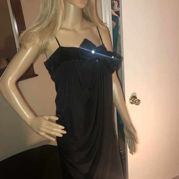 Ladies black cocktail dress by Party Formals. - Picture 5 of 7